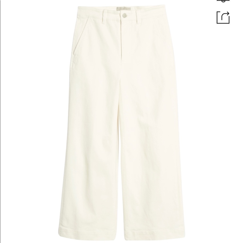 Everlane Bone Wide Leg Crop Pant